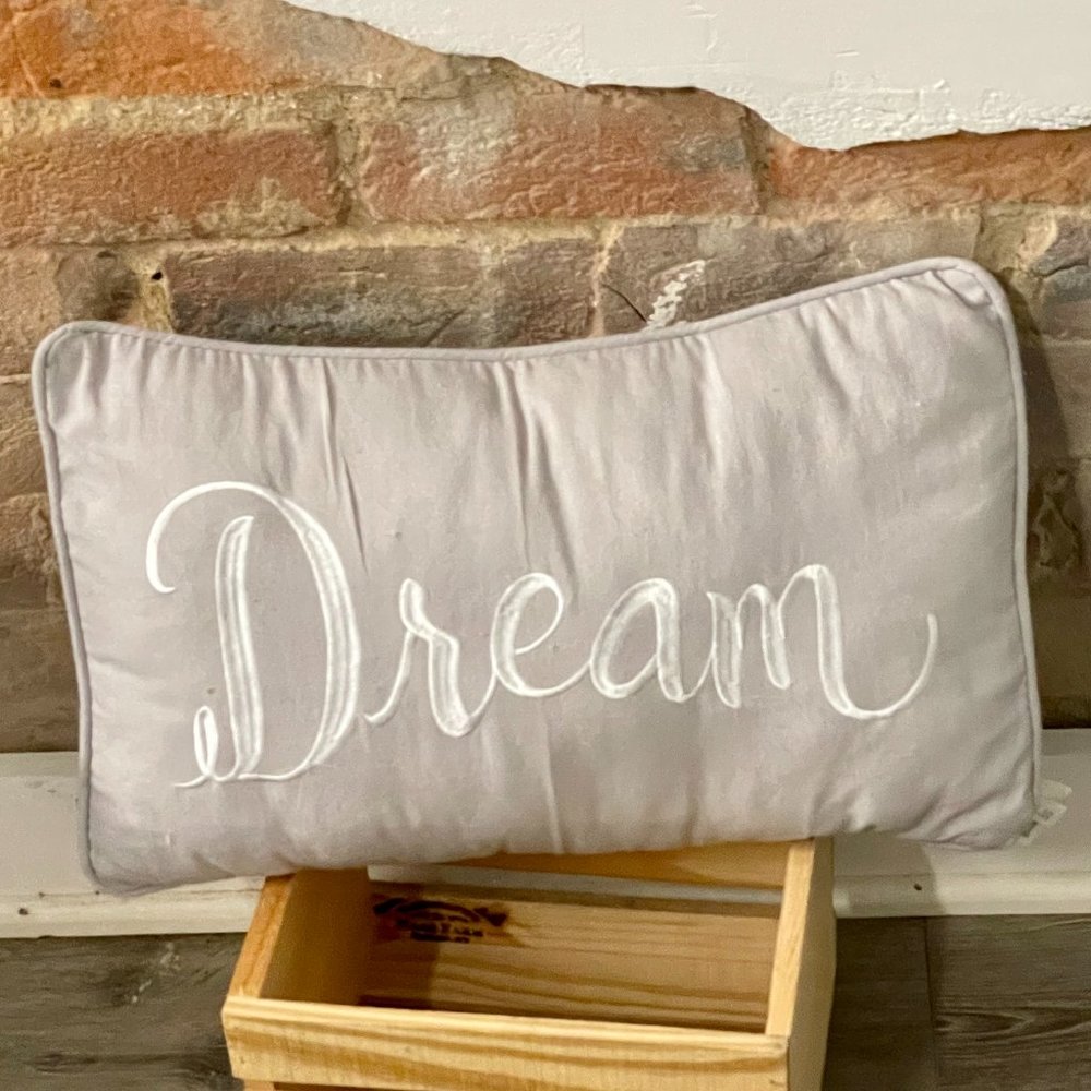 Grey 'Dream' Accent Pillow